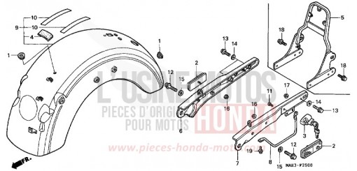 KOTFLUEGEL, HINTEN VT1100C2X de 1999